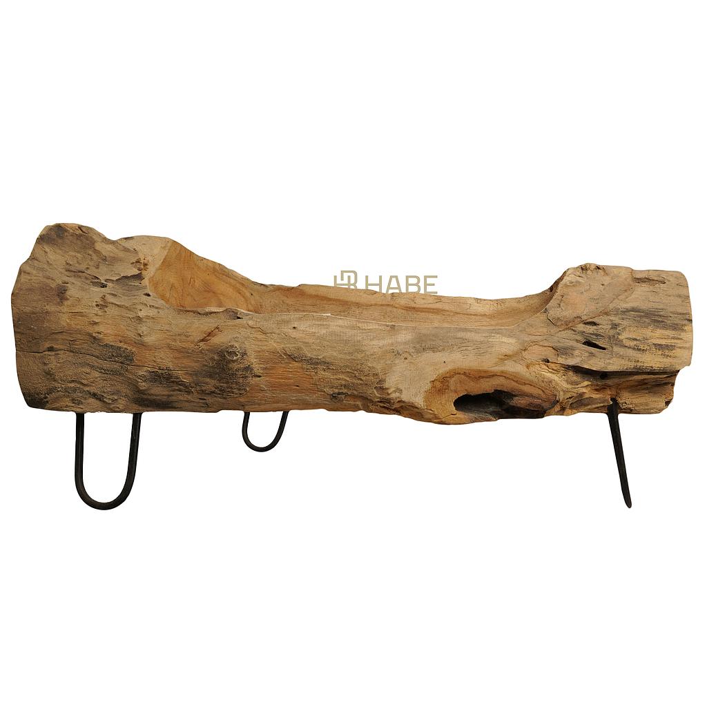 Bowl on Feet Teak 48x23x18 cm Natural

