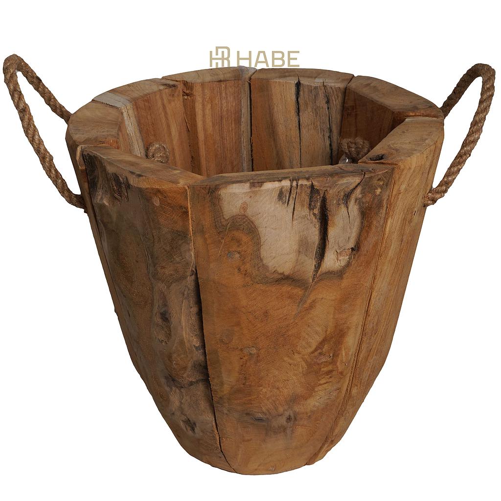 Planter with Handle 30x30x30 cm Natural